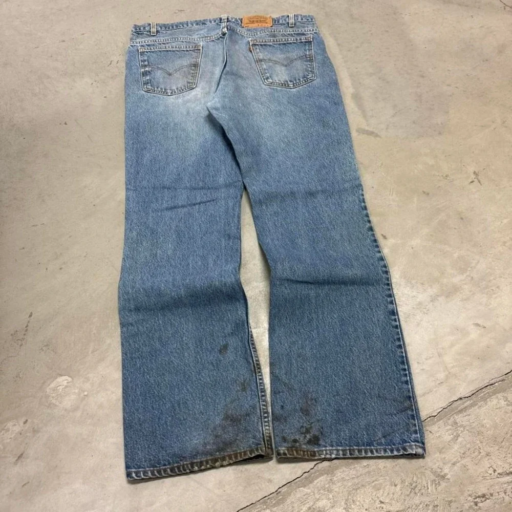 Vintage Orange Tab‎ Baggy Bootcut Levi's 517 Denim Jeans